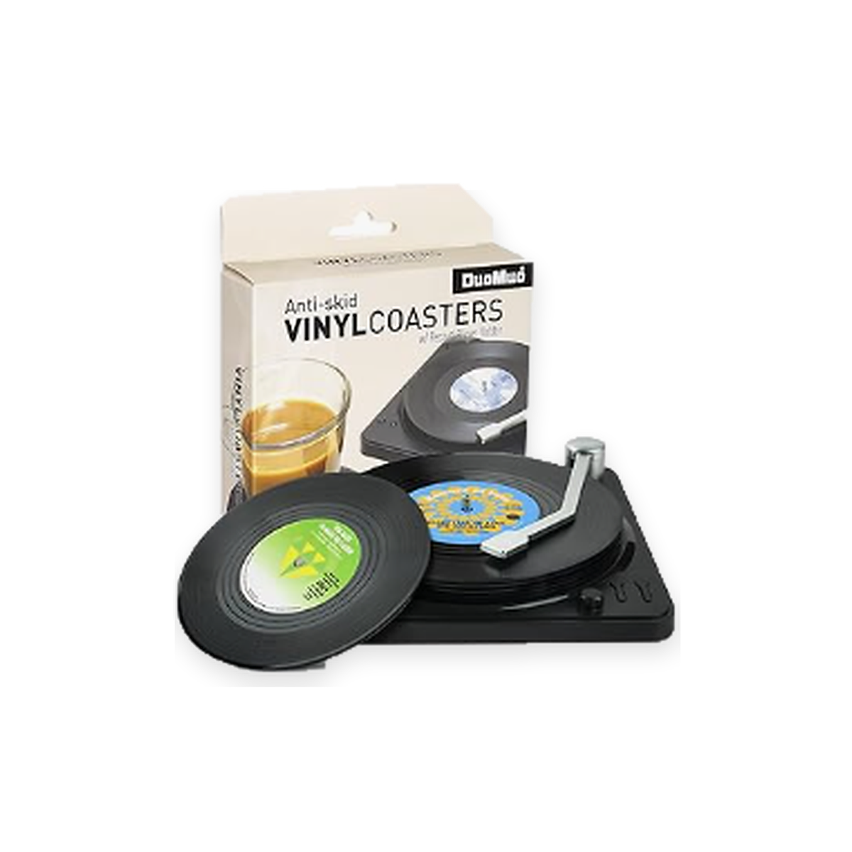 Livensio Retro Record Coaster Set Holder