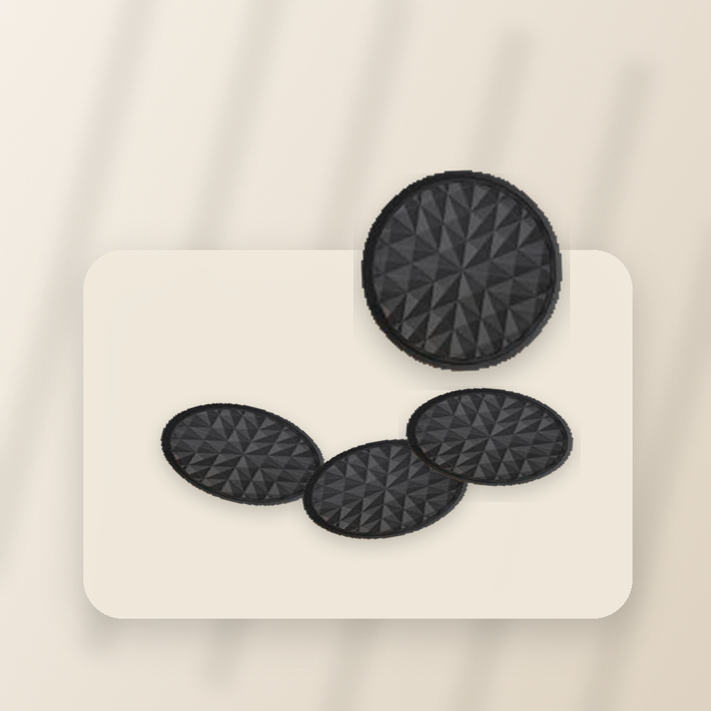 Livensio Black Silicone Drink Coaster Set
