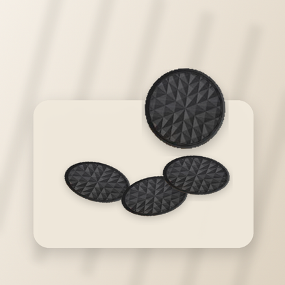 Livensio Black Silicone Drink Coaster Set