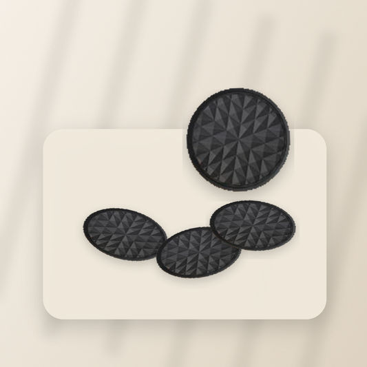 Livensio Black Silicone Drink Coaster Set
