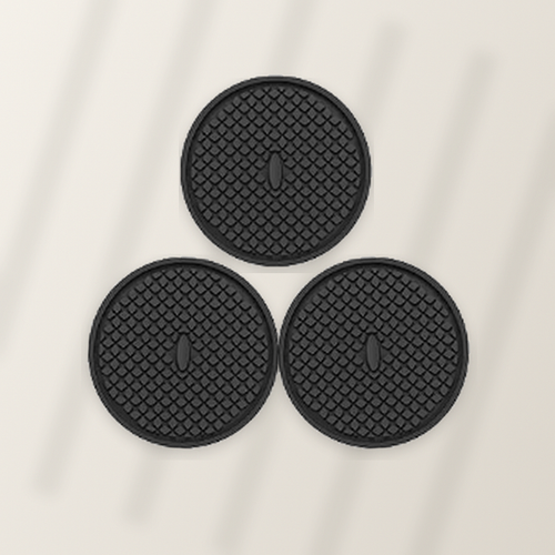 Livensio Black Silicone Deep Tray Coasters