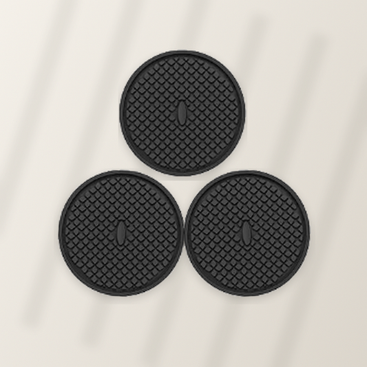 Livensio Black Silicone Deep Tray Coasters