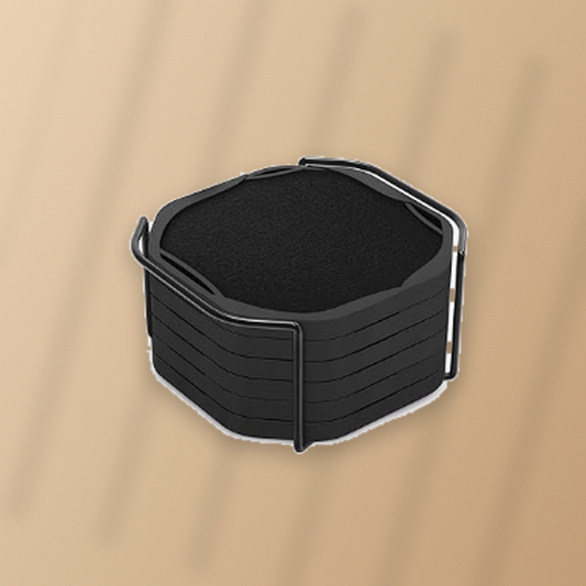 Livensio Felt Silicone Coaster Set Holder