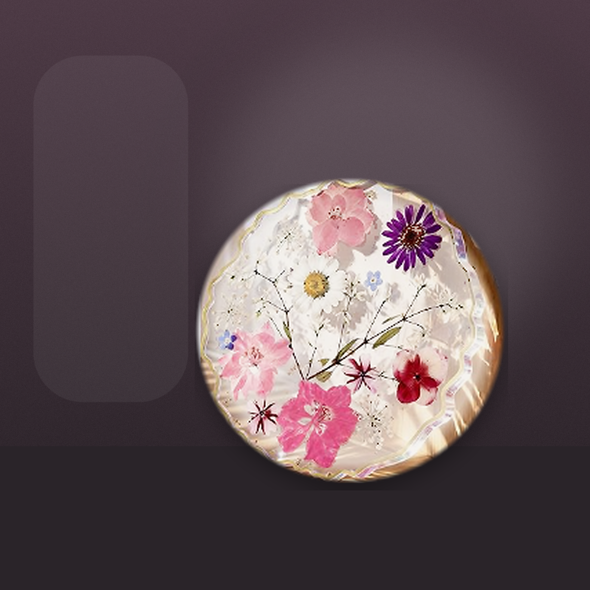 Livensio Floral Resin Drink Coaster