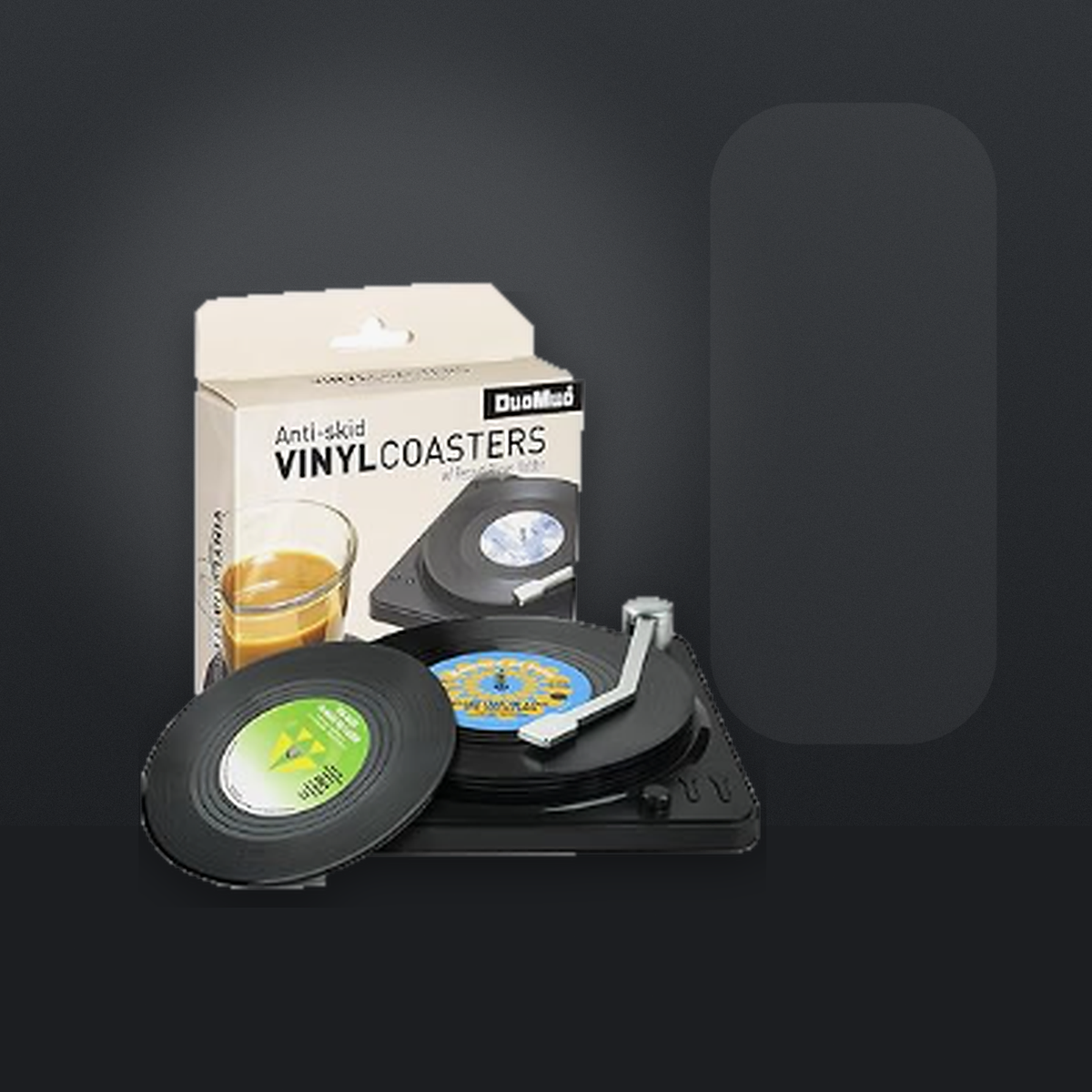 Livensio Retro Record Coaster Set Holder