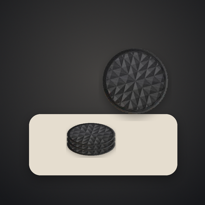 Livensio Black Silicone Drink Coaster Set