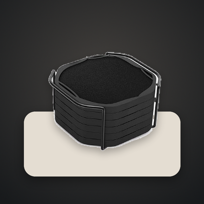 Livensio Felt Silicone Coaster Set Holder