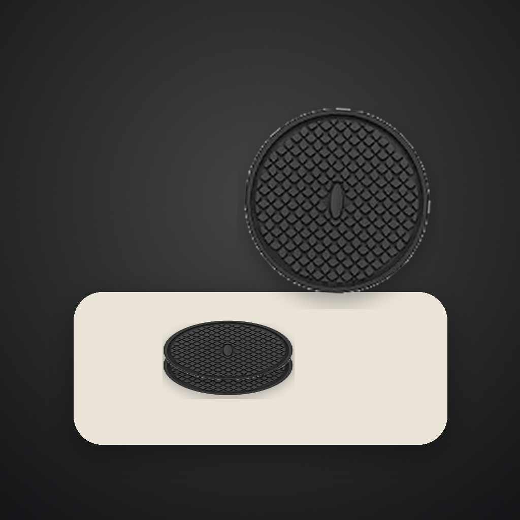 Livensio Black Silicone Deep Tray Coasters