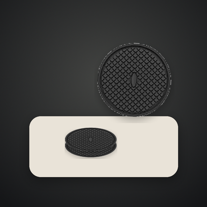 Livensio Black Silicone Deep Tray Coasters