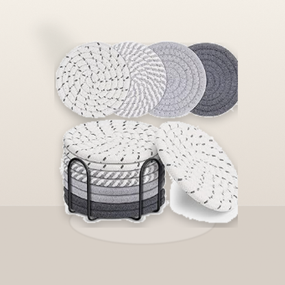 Livensio Absorbent Multicolor Coaster Set Holder