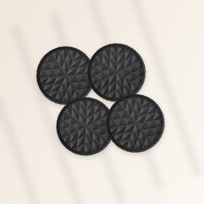 Livensio Black Silicone Drink Coaster Set