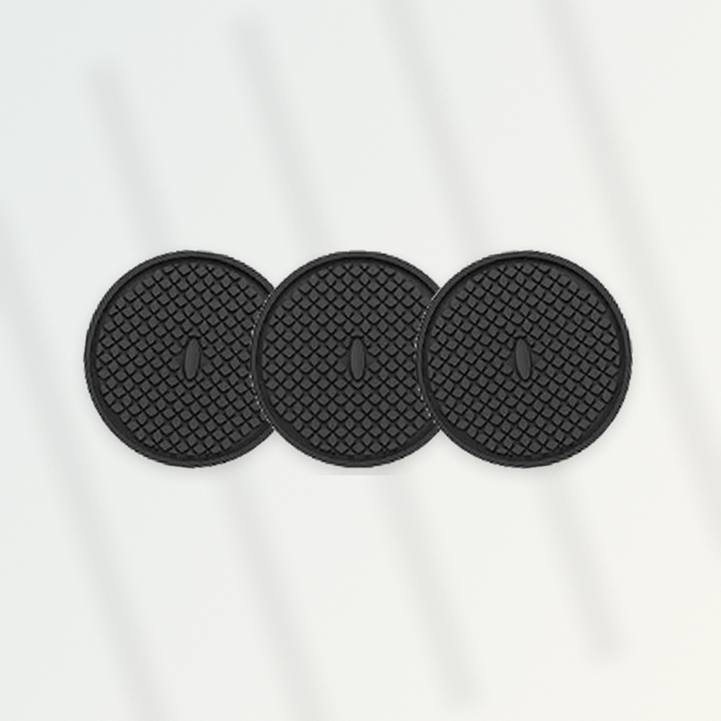 Livensio Black Silicone Deep Tray Coasters