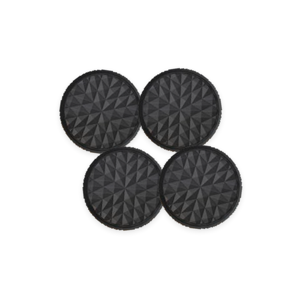 Livensio Black Silicone Drink Coaster Set
