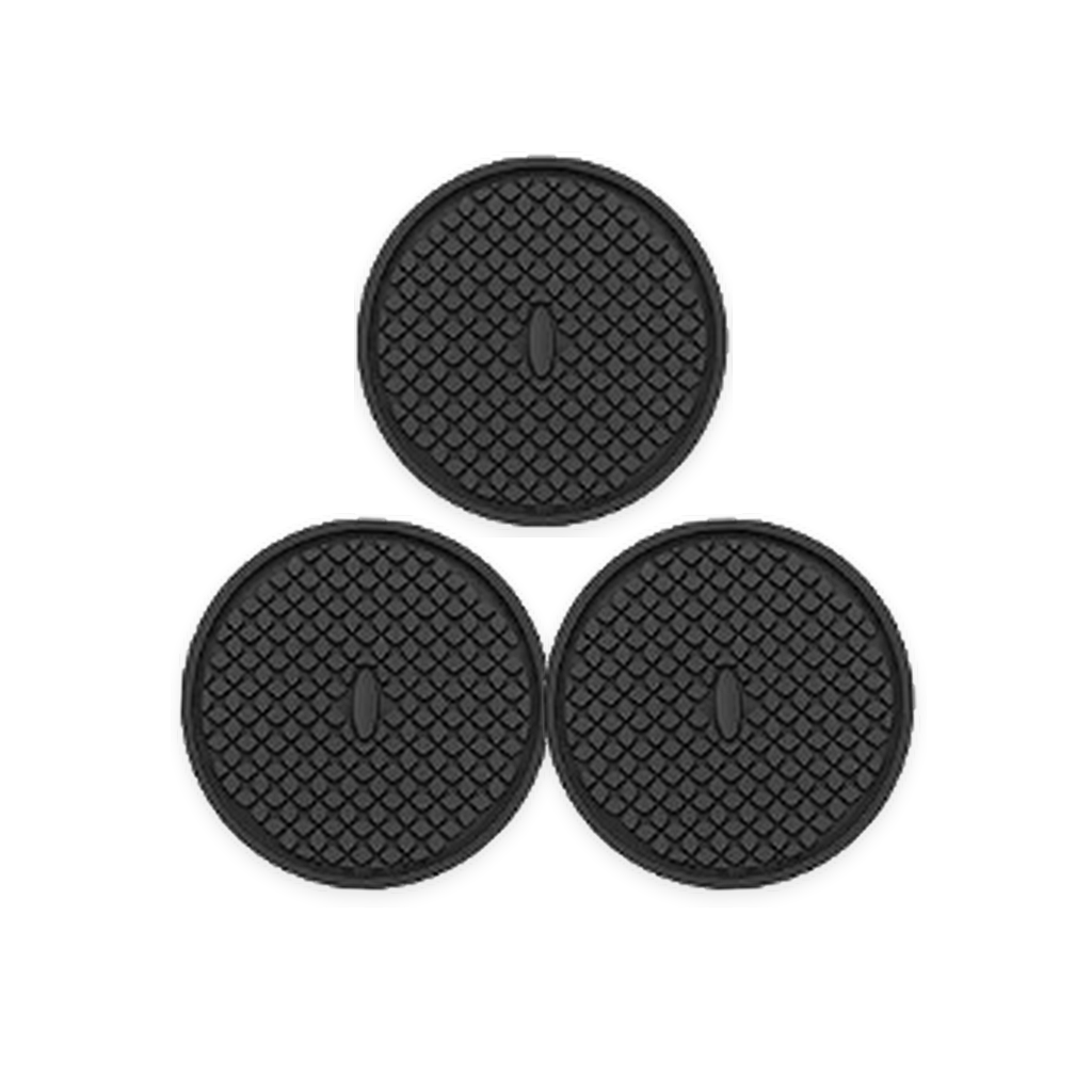 Livensio Black Silicone Deep Tray Coasters