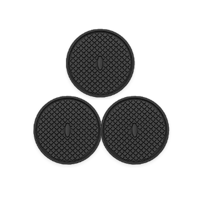 Livensio Black Silicone Deep Tray Coasters